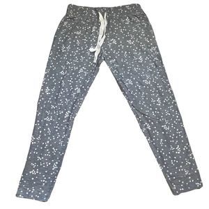 Jaclyn Intimates sz L sleep lounge jogger pants white stars with pockets